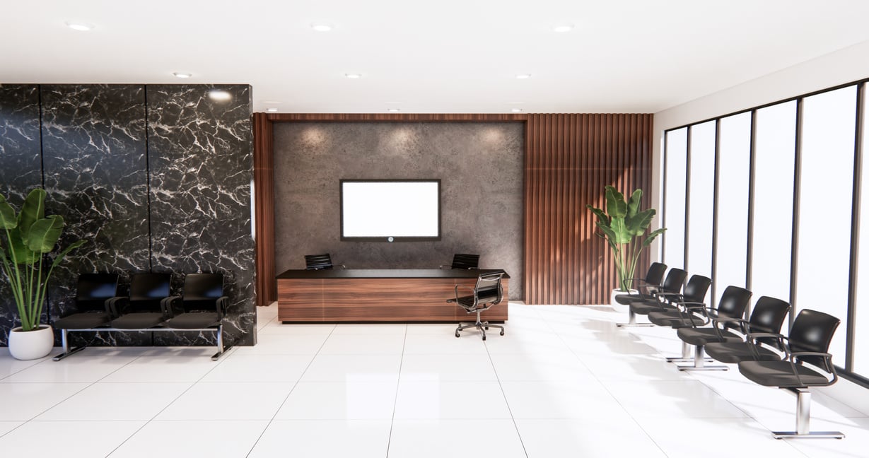 3D Rendering of an Office Waiting Room